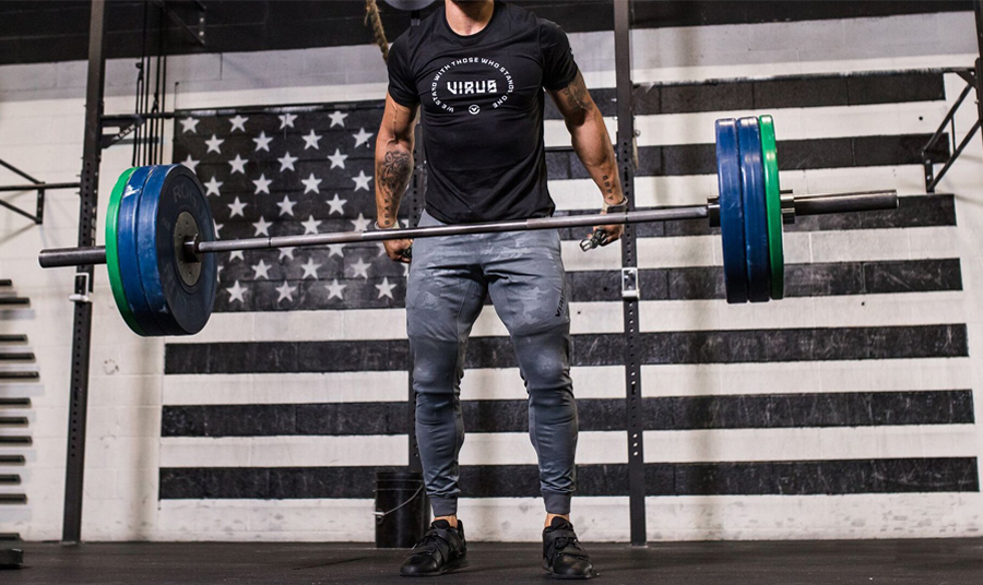 Virus customer lifting some serious weights